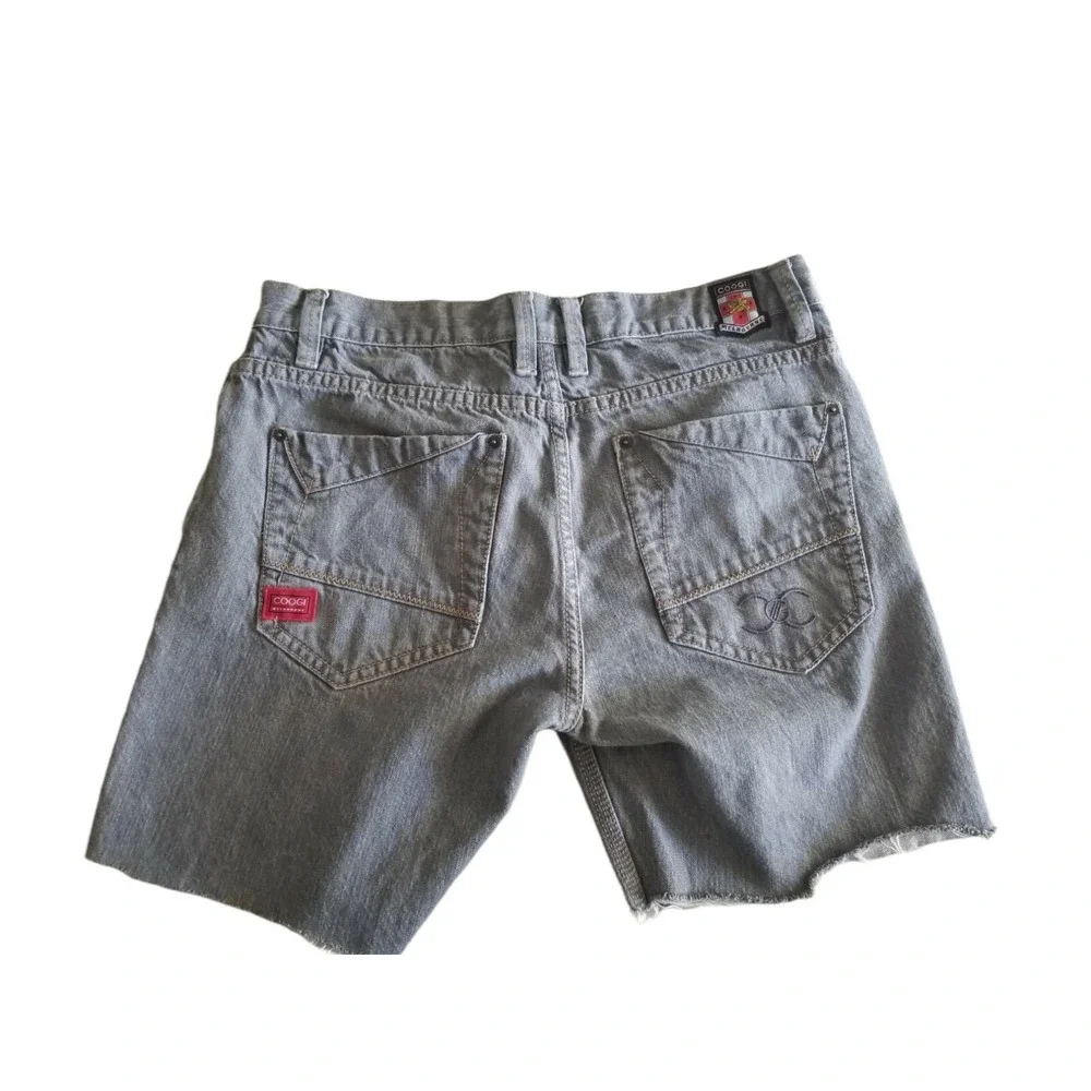 COOGI Melbourne Men's Cut Away Denim Shorts Gray Size‎ W34 Home Altered Length